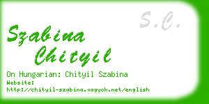 szabina chityil business card